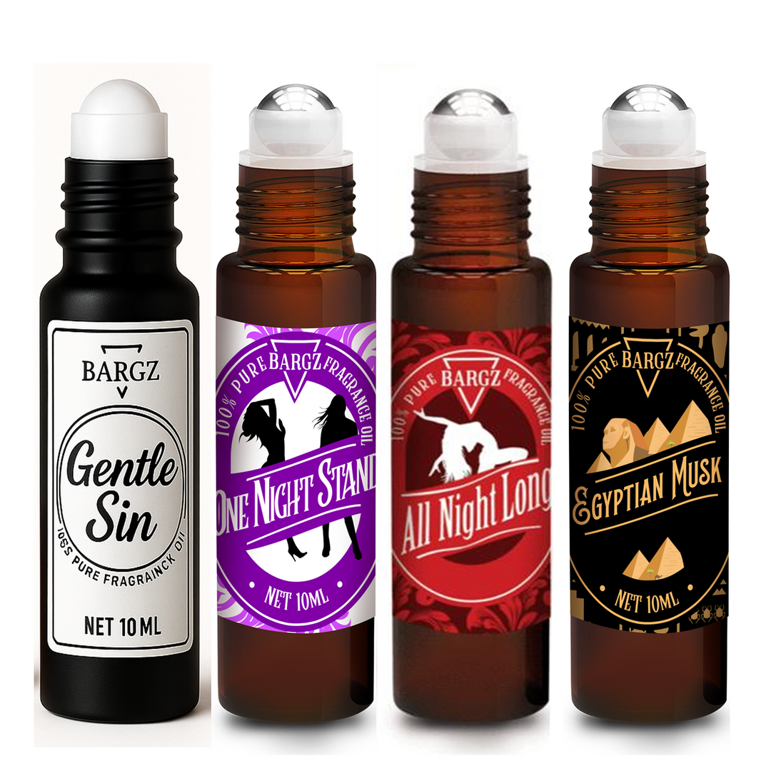 4-Pack Fragrance Oil Set – Gentle Sin, One Night Stand, All Night Long & African Musk