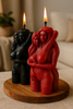 Handcrafted Beeswax Candle – Black or Red | Spiritual Ritual Candle, Eco-Friendly Meditation Candle, Romantic Home Décor