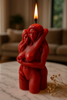 Handcrafted Beeswax Candle – Black or Red | Spiritual Ritual Candle, Eco-Friendly Meditation Candle, Romantic Home Décor