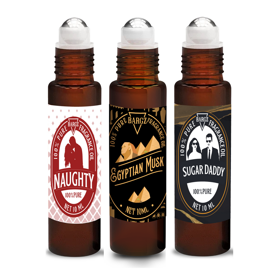 3-Pack Men's Fragrance Oil Set – Naughty, Egyptian Musk & Sugar Daddy