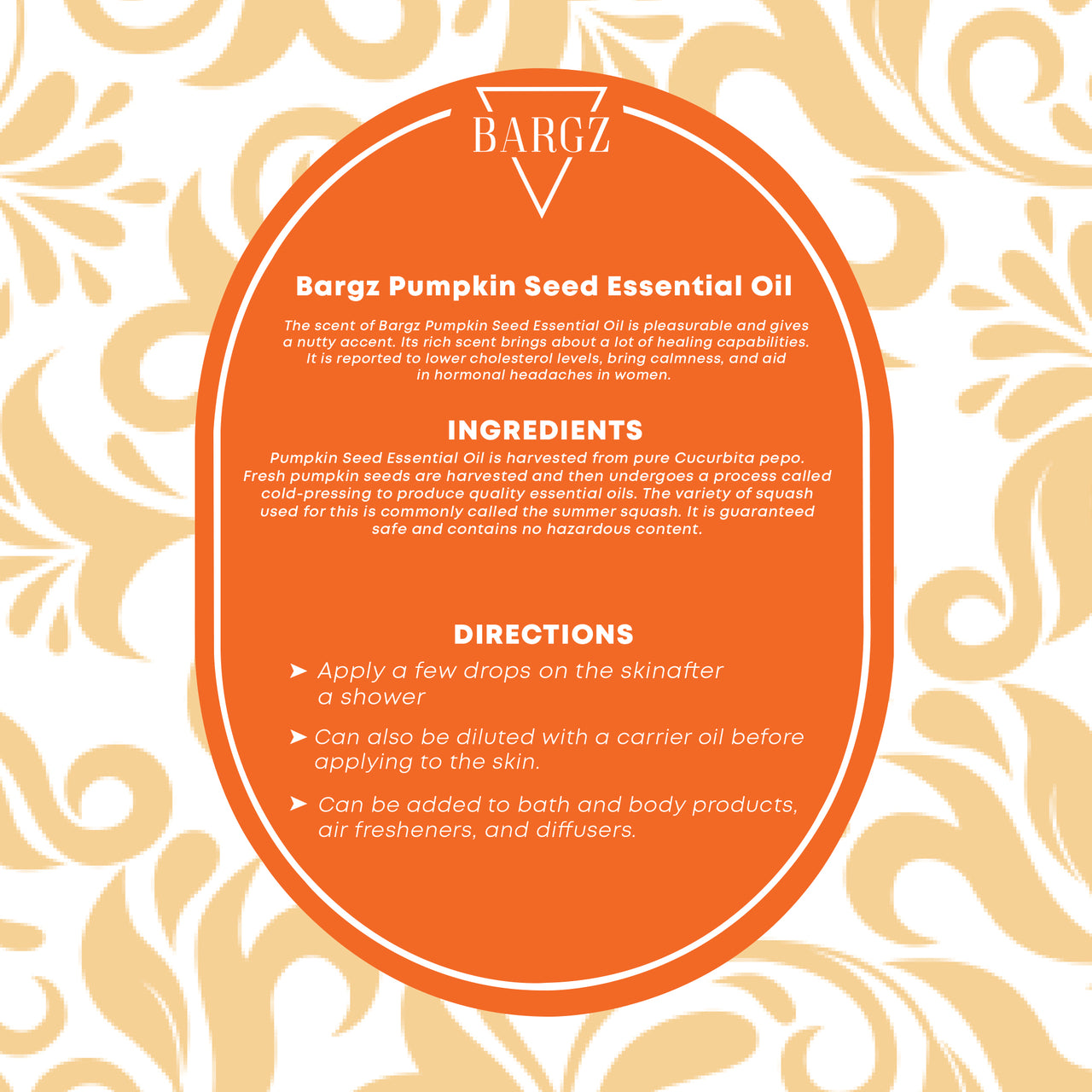 Pumpkin Seed Carrier Oil Sample 3.69 ml (1 Per Customer)
