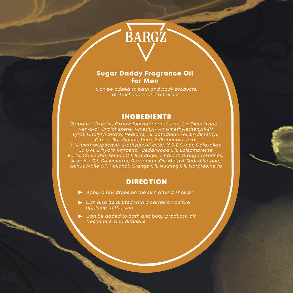 SUGAR DADDY Fragrance Oil For Men - Sample 3.69 ml (1 Per Customer)