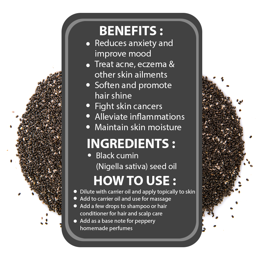 Black Seed Carrier Oil Sample 3.69 ml (1 Per Customer)