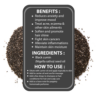 Black Seed Carrier Oil Sample 3.69 ml (1 Per Customer)