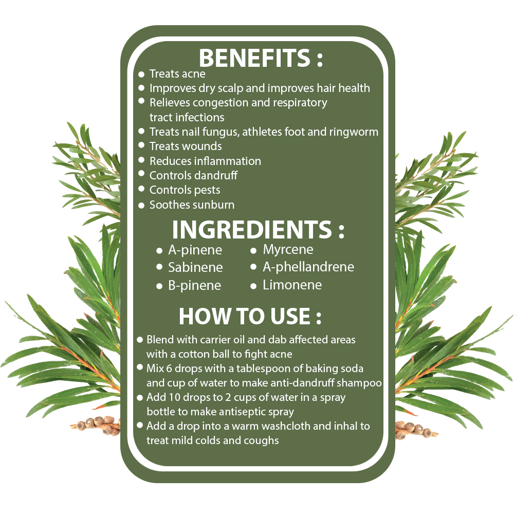 Tea Tree Essential Oil Sample 3.69 ml (1 Per Customer)